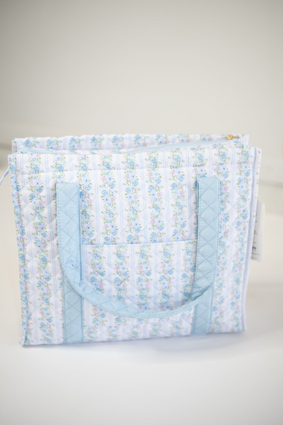 Everyday Quilted Tote Bag-Petal Parade Blue