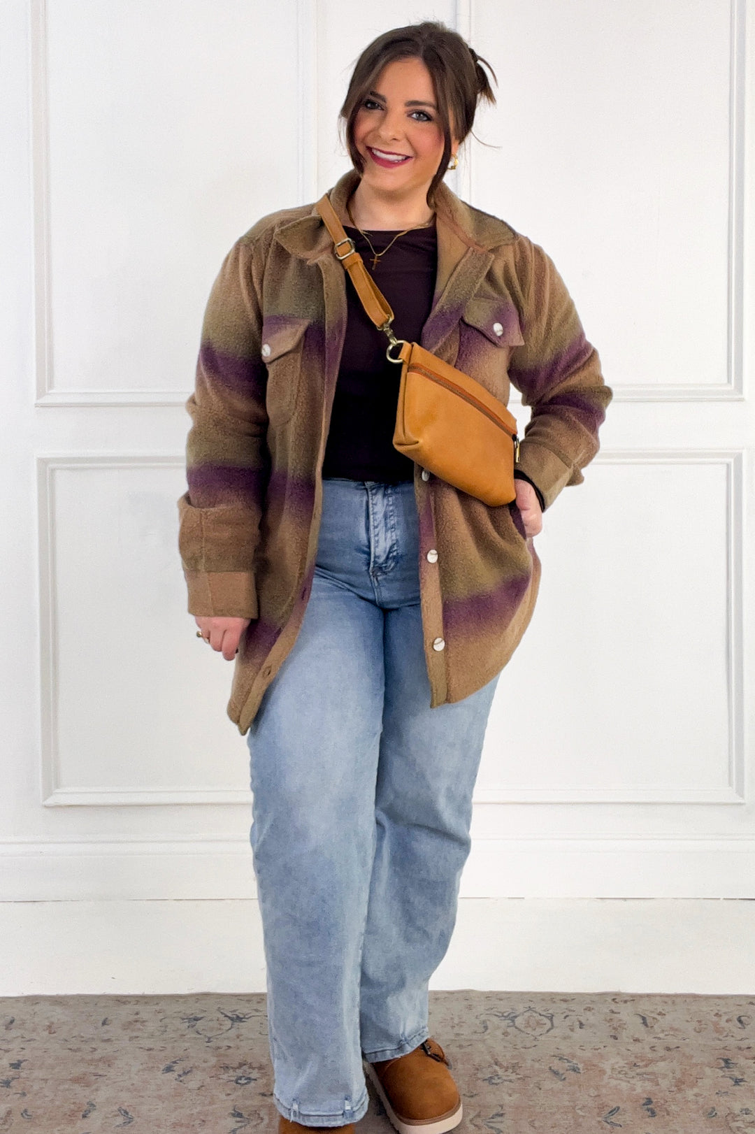 Thread & Supply Tullis Ombre Fleece Button-Up Jacket