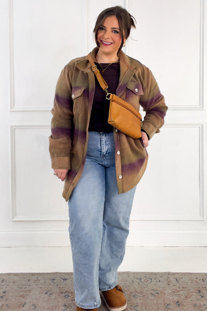 Thread & Supply Tullis Ombre Fleece Button-Up Jacket