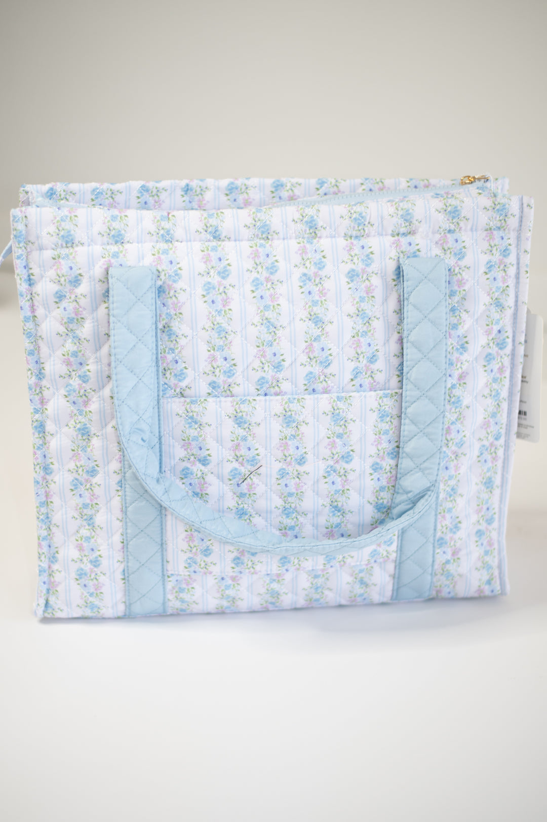 Everyday Quilted Tote Bag-Petal Parade Blue