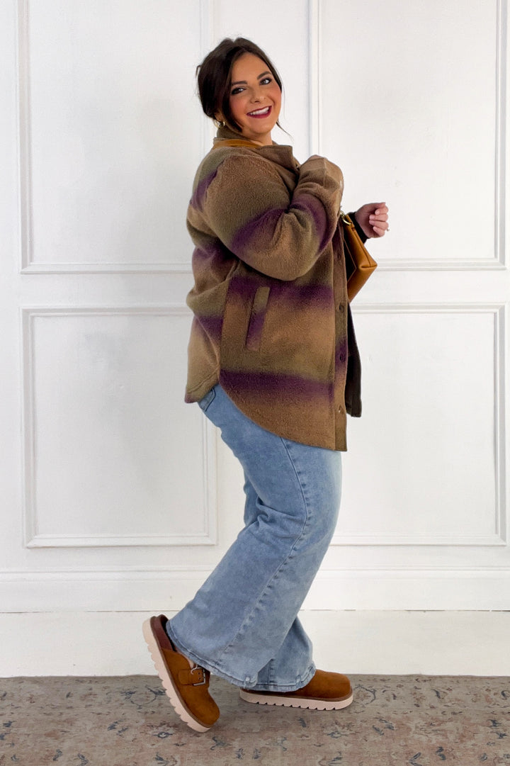 Thread & Supply Tullis Ombre Fleece Button-Up Jacket