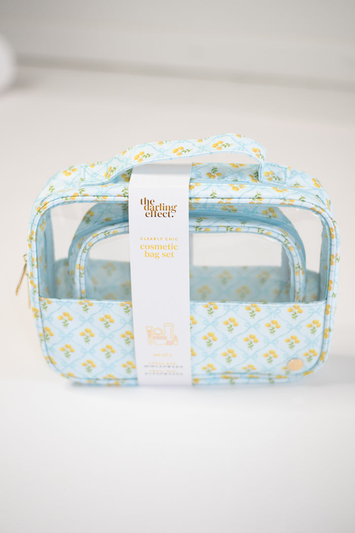Clear Cosmetic Bag Set