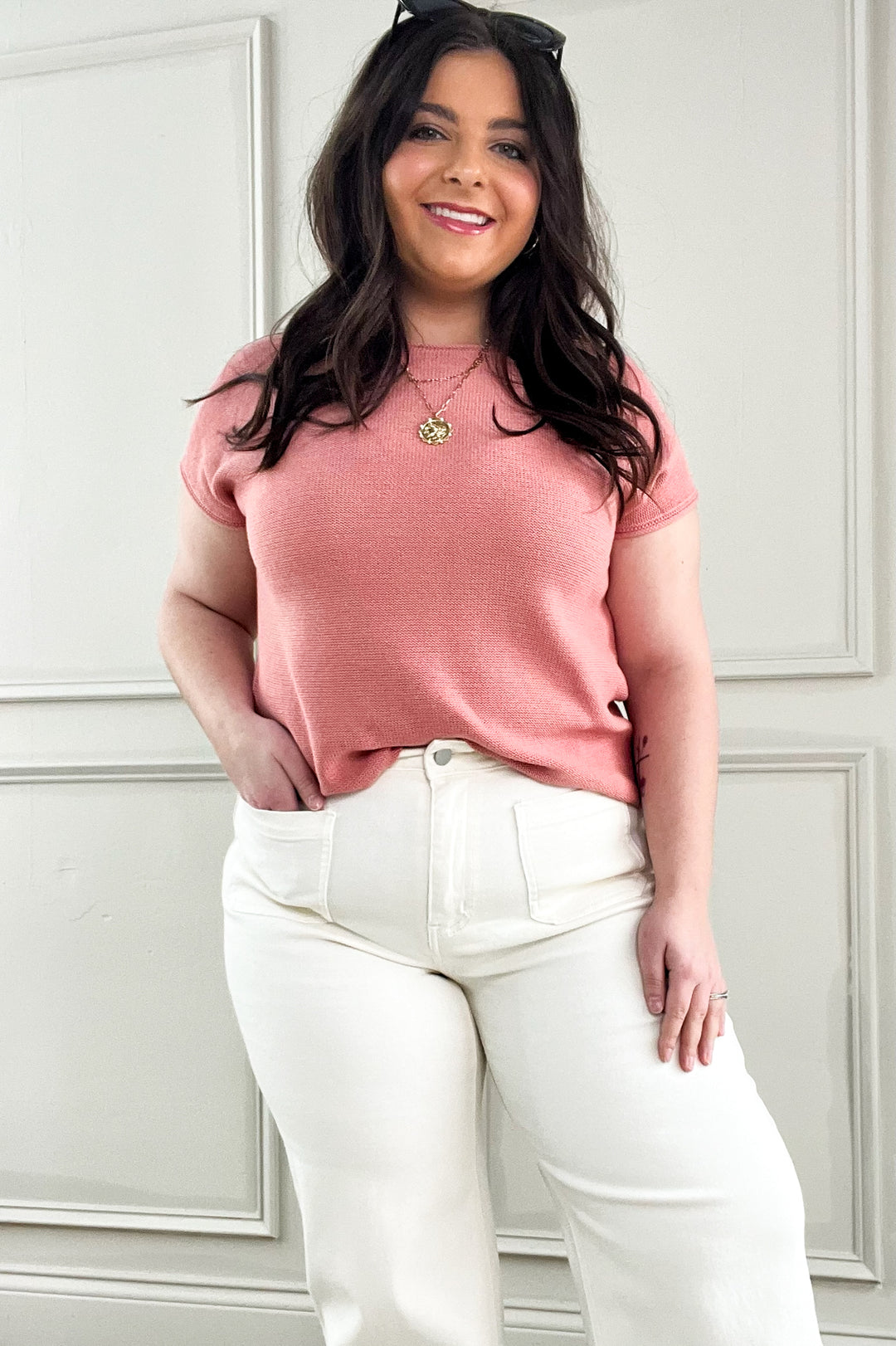 Boxy Short Sleeve Sweater