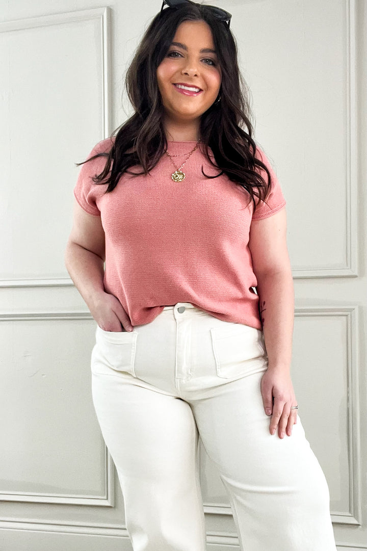 Boxy Short Sleeve Sweater