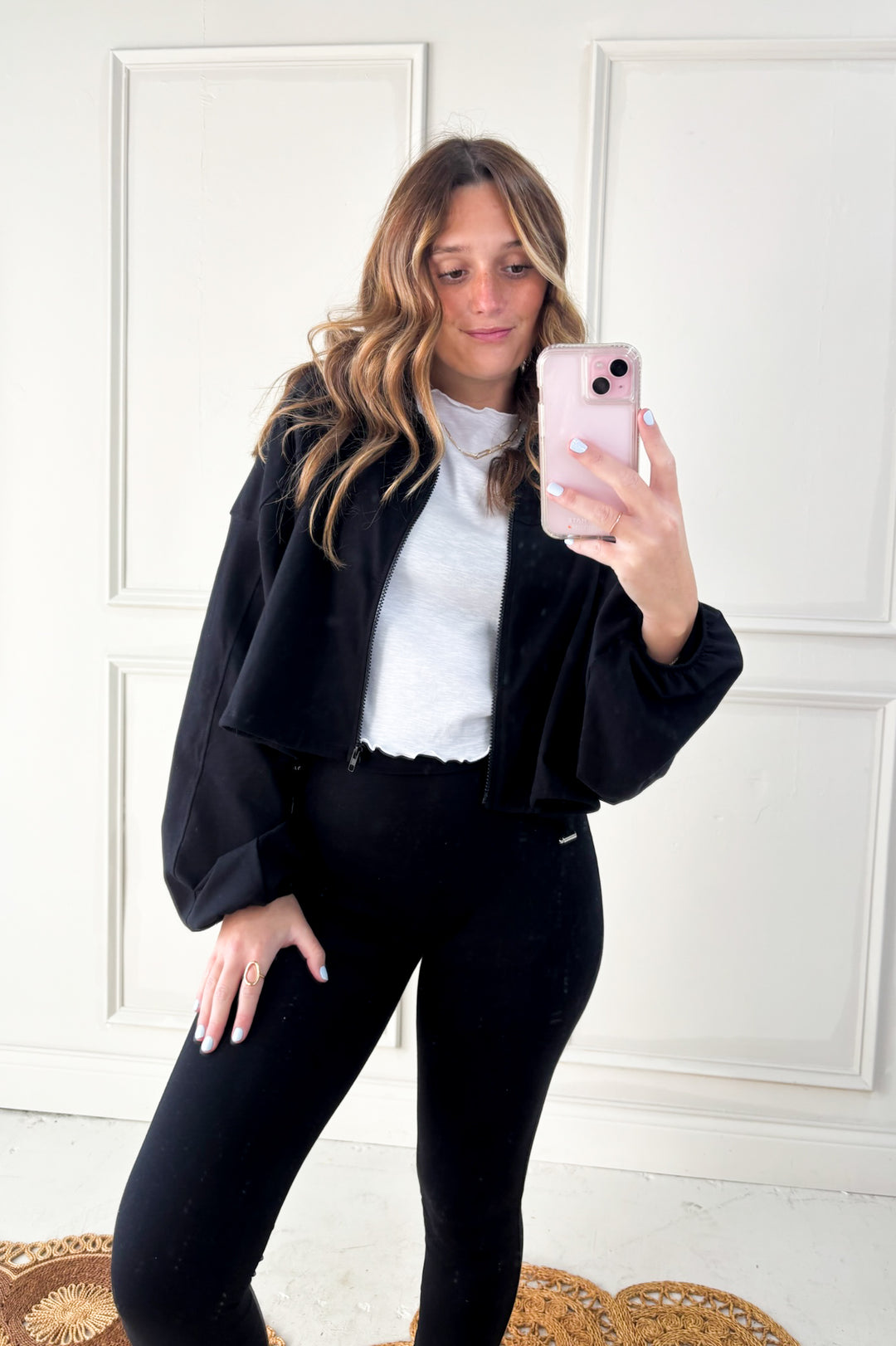 Cropped Zip Jacket & Wide Band Leggings Active Set