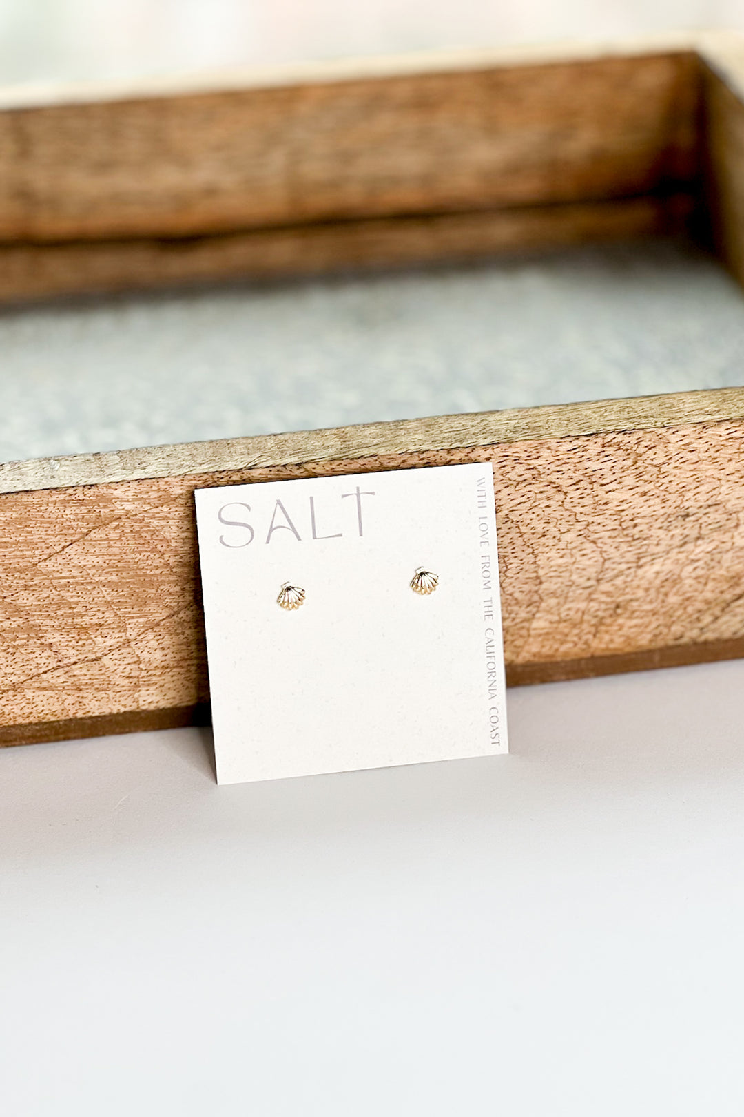 Dainty 18K Gold Seashell Stud Earrings