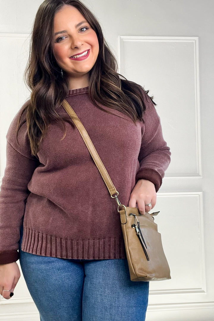 Triple Zipper Crossbody Bag