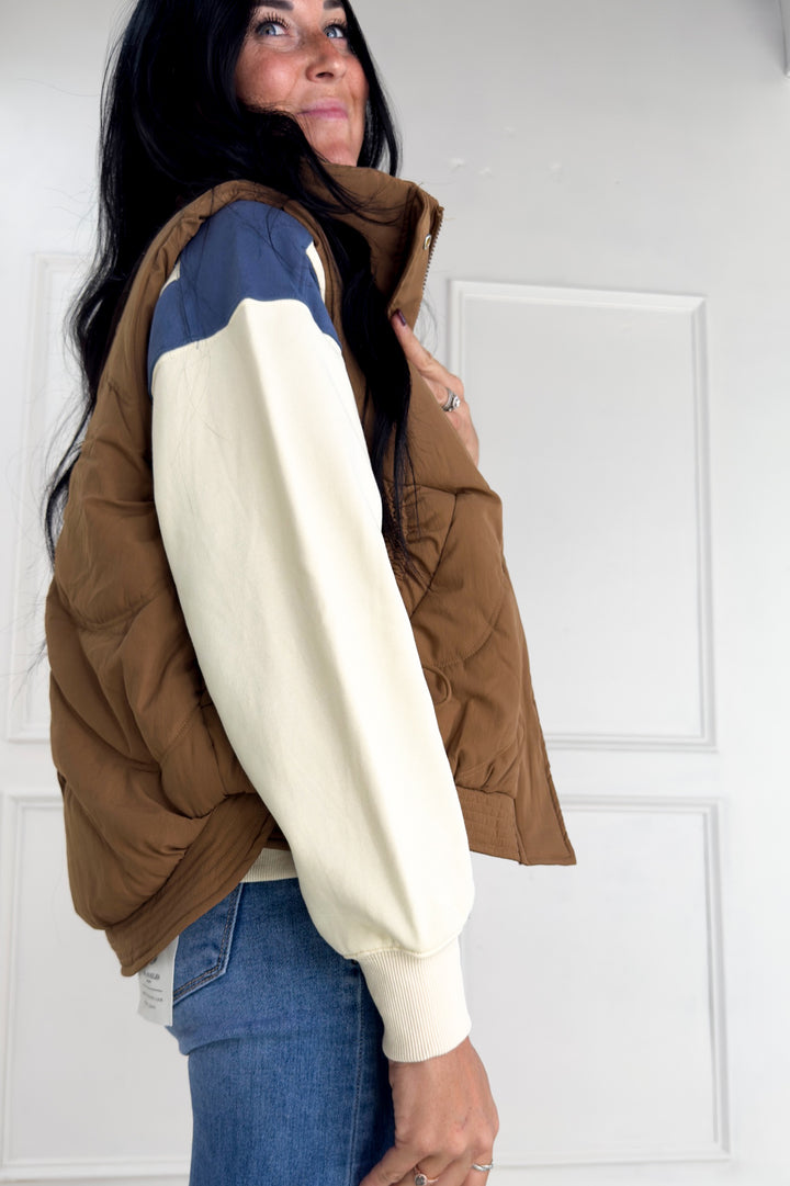 Street Chic High Neck Puffer Vest