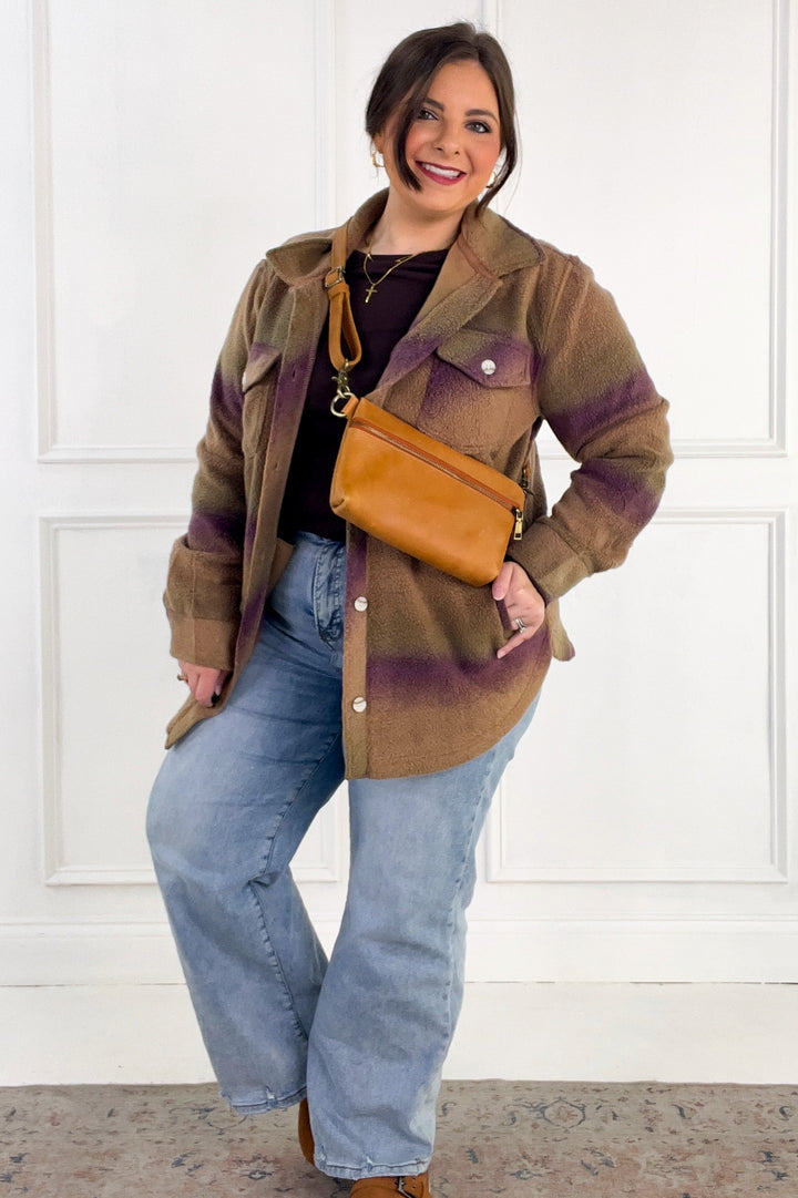 Thread & Supply Tullis Ombre Fleece Button-Up Jacket