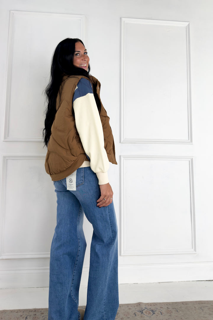 Street Chic High Neck Puffer Vest