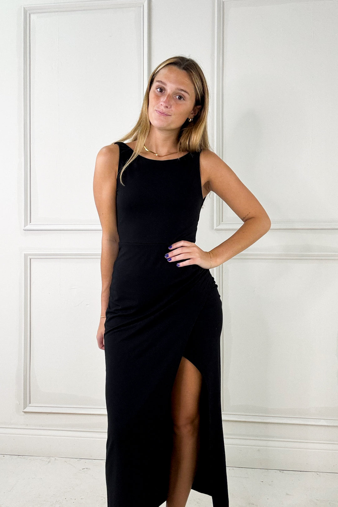 Z Supply- Sleeveless Bra Friendly Side Slit Midi Dress