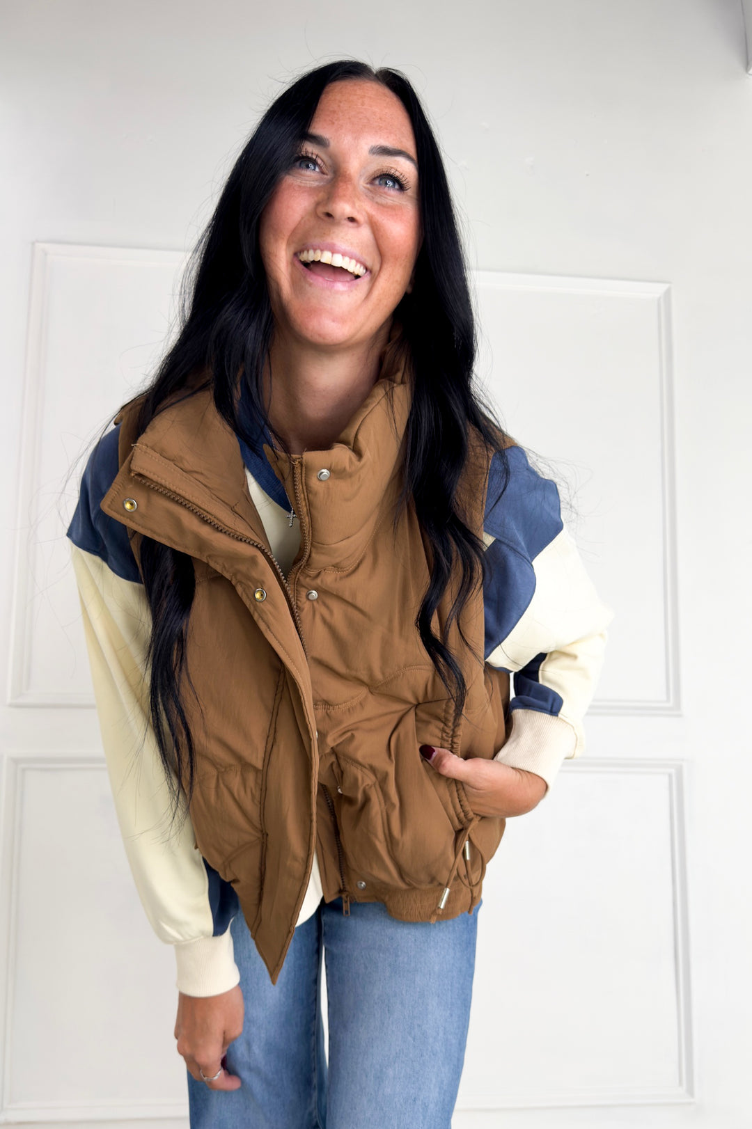 Street Chic High Neck Puffer Vest