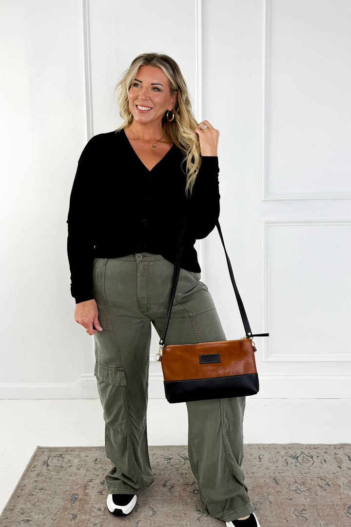 Risen Tencel Wide Leg Curvy Cargo Pants