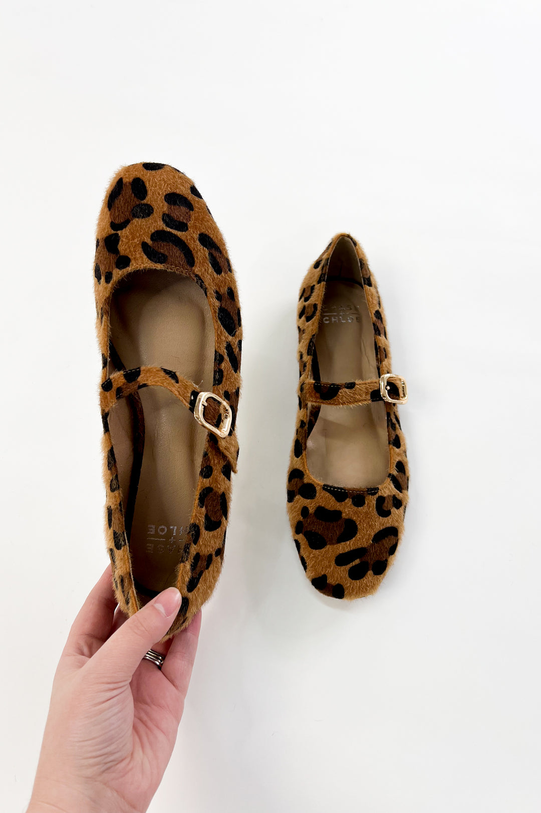 Leopard Print Maryjane Flats
