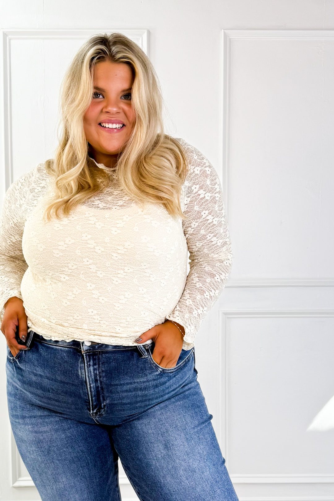 Lace Mesh Curvy Layering Top