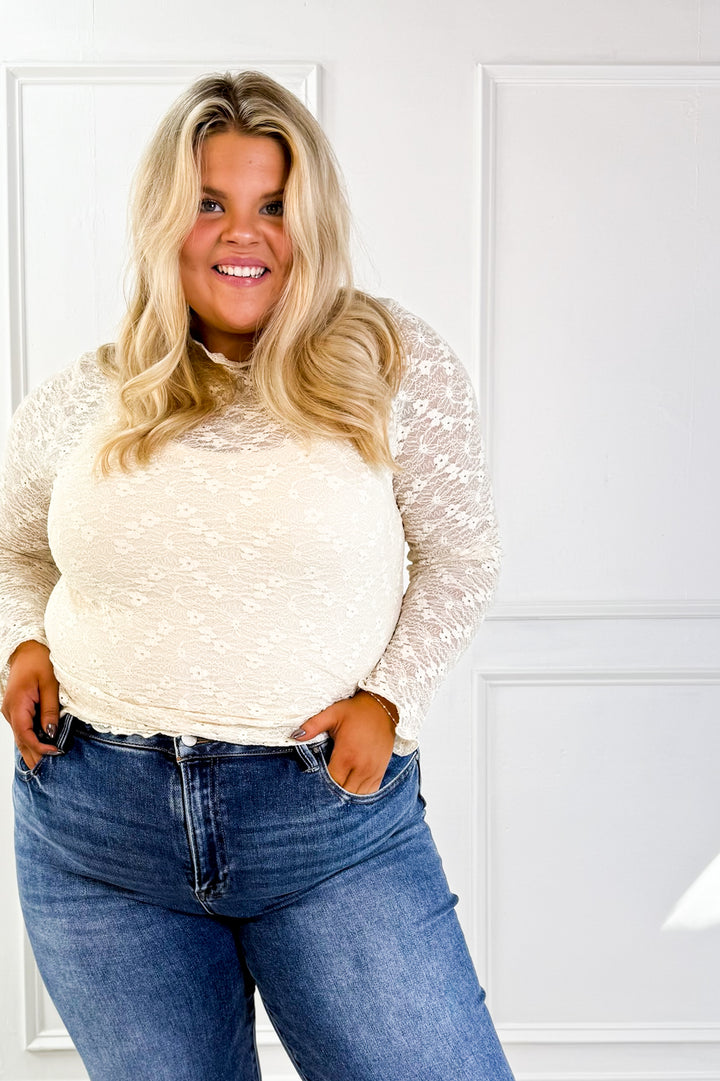 Lace Mesh Curvy Layering Top