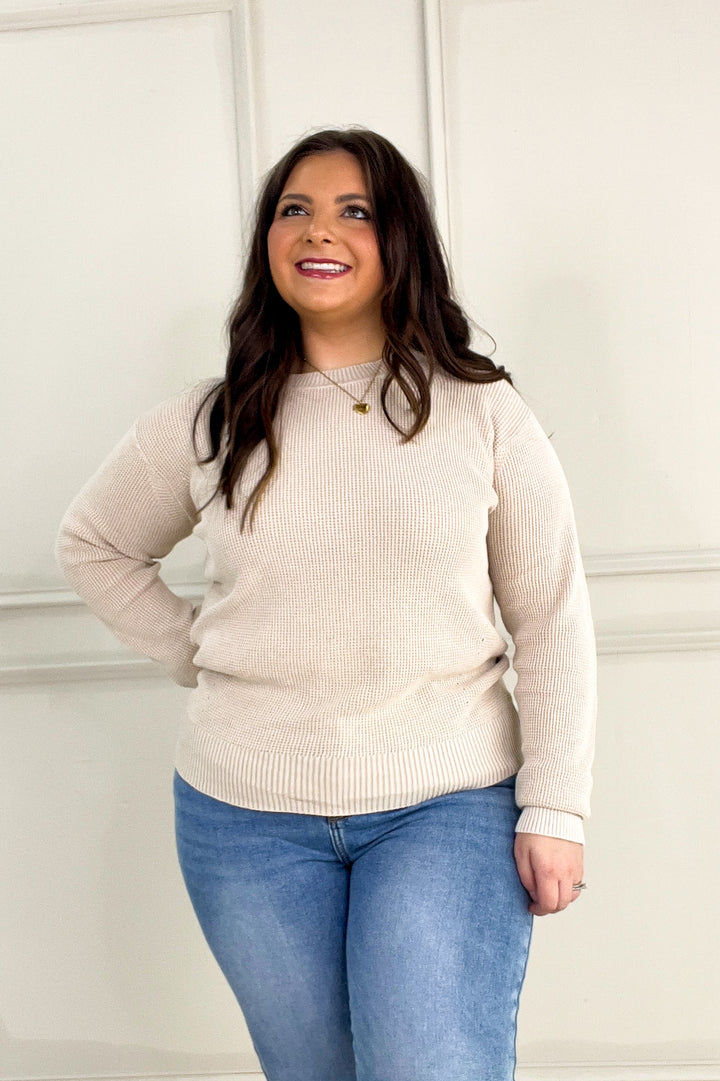 Chunky Waffle Knit Sweater