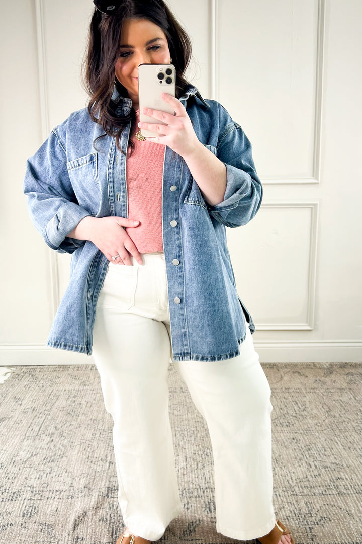 Button Down Blue Denim Jacket