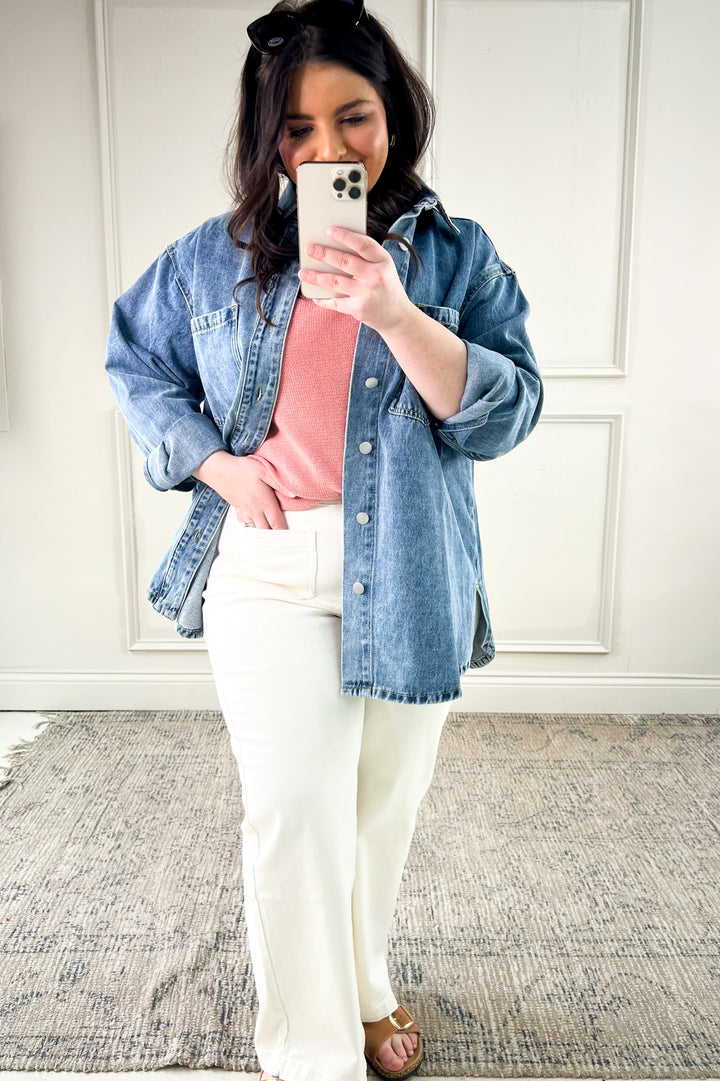 Button Down Blue Denim Jacket