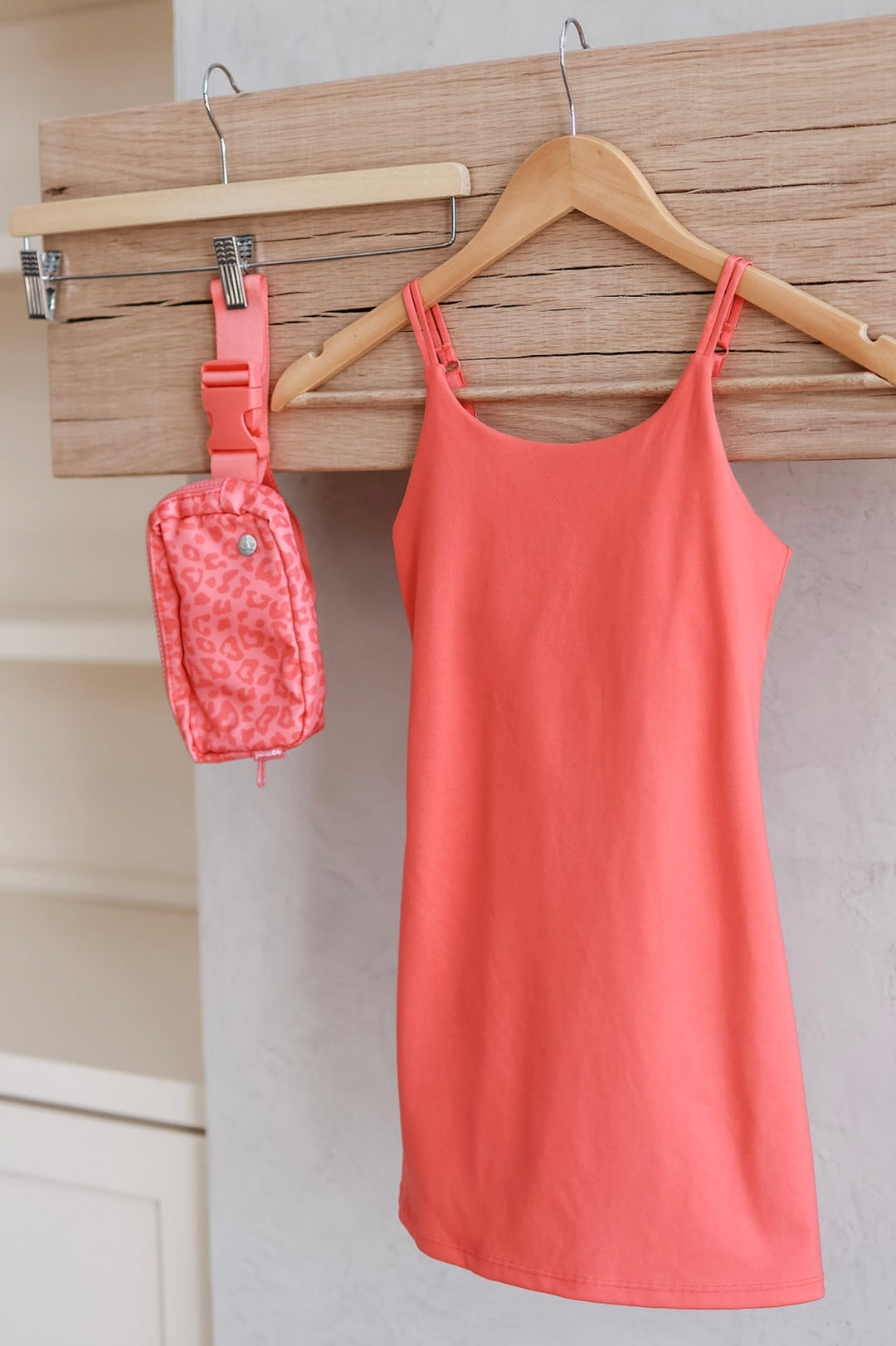 Girls Lux Leopard Tennis Dress & Fanny Bag Set