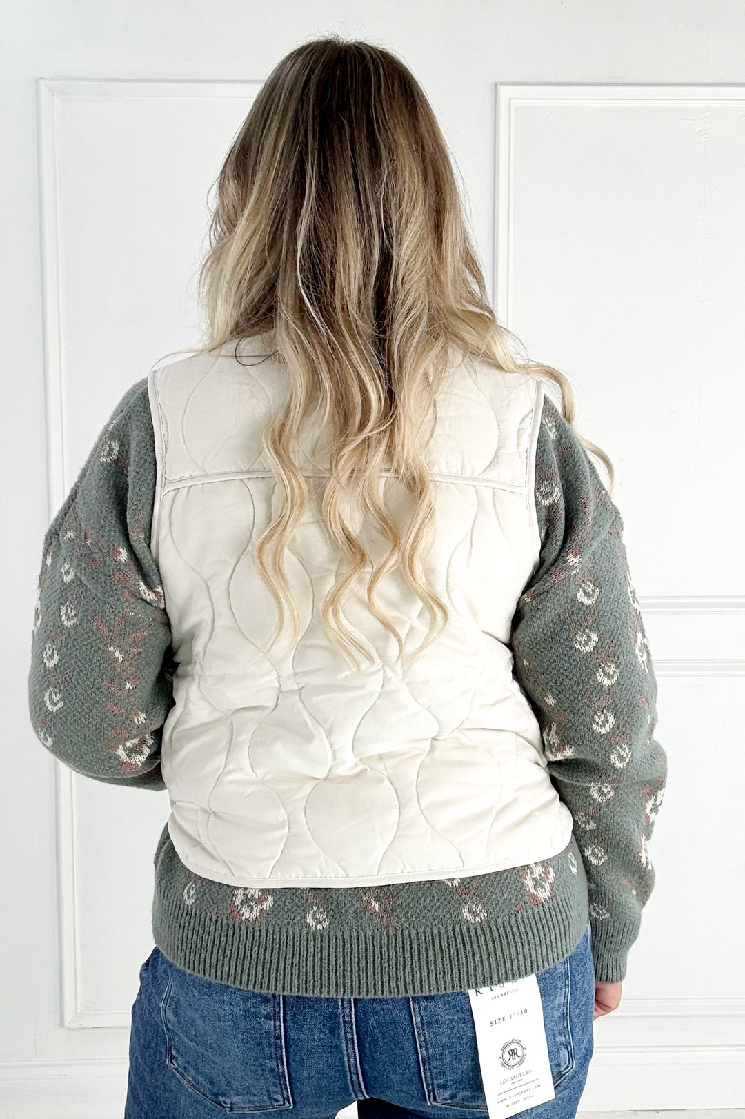 Quilted Vest with Tie-Front and Patch Pockets