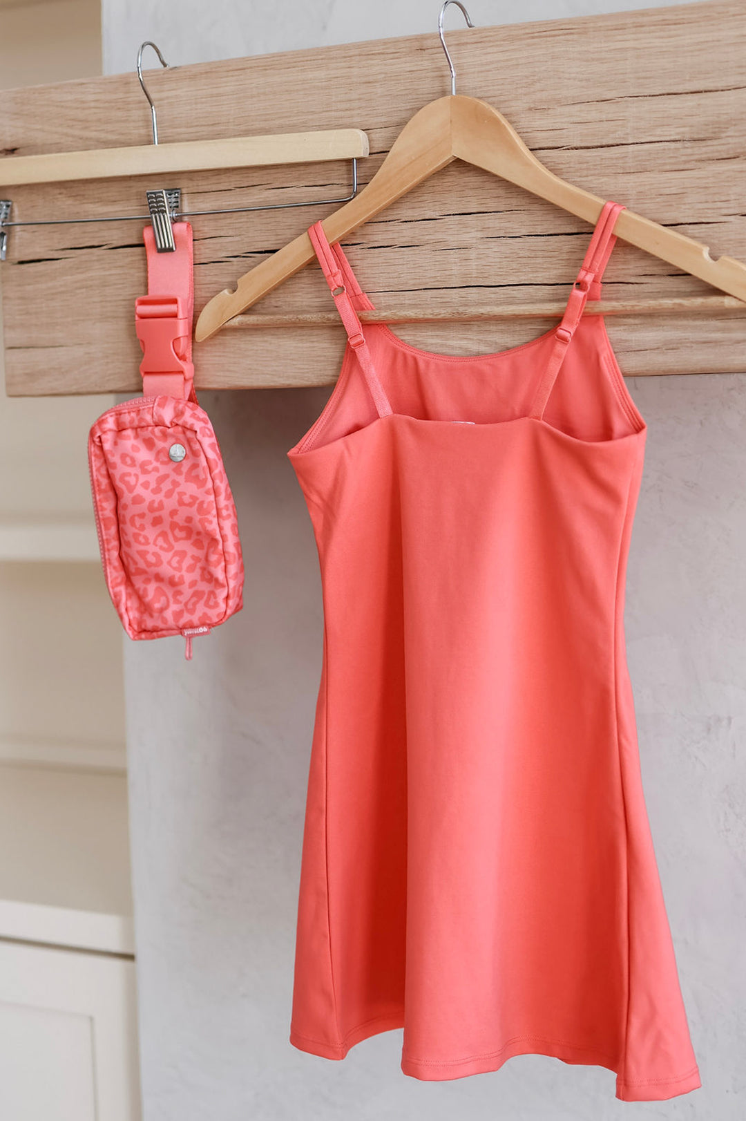 Girls Lux Leopard Tennis Dress & Fanny Bag Set