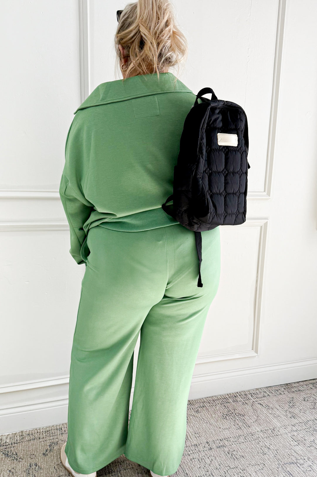 Luxeknit Wide Leg Drawstring Curvy Sweatpants