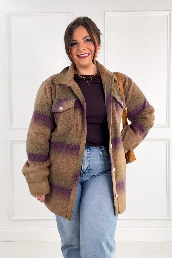 Thread & Supply Tullis Ombre Fleece Button-Up Jacket