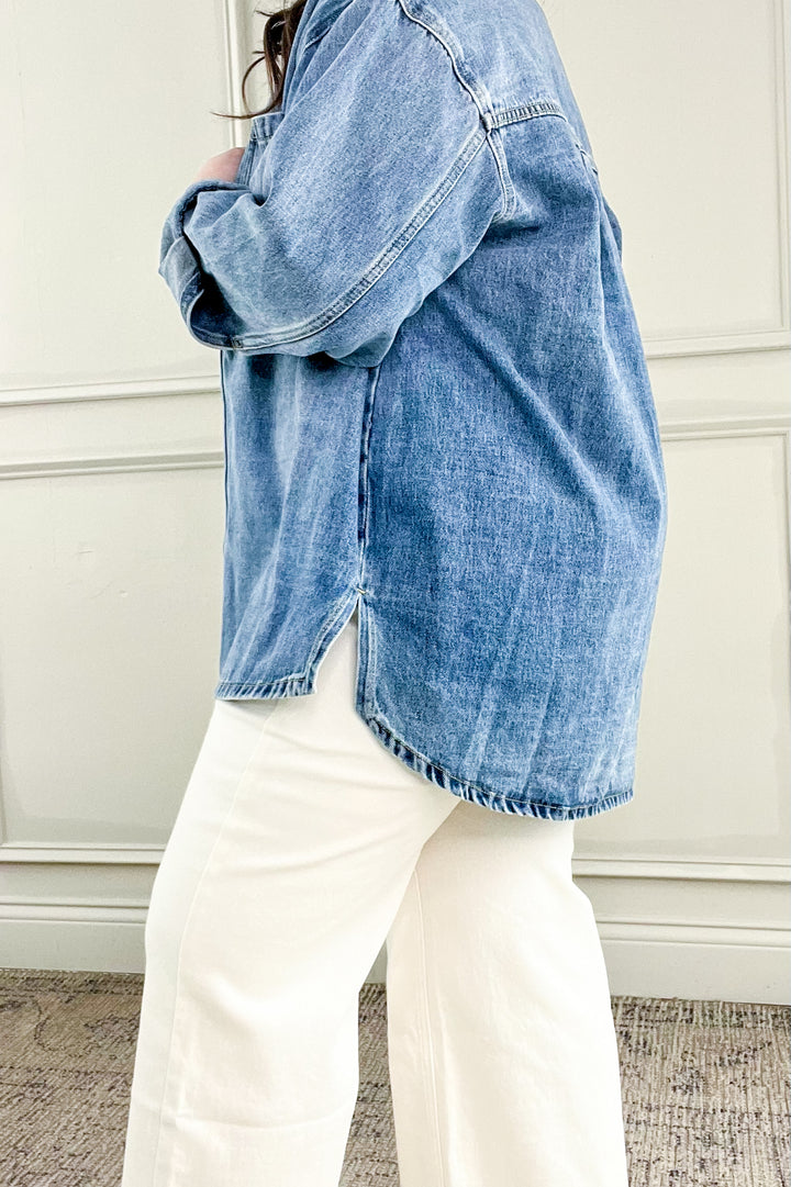 Button Down Blue Denim Jacket