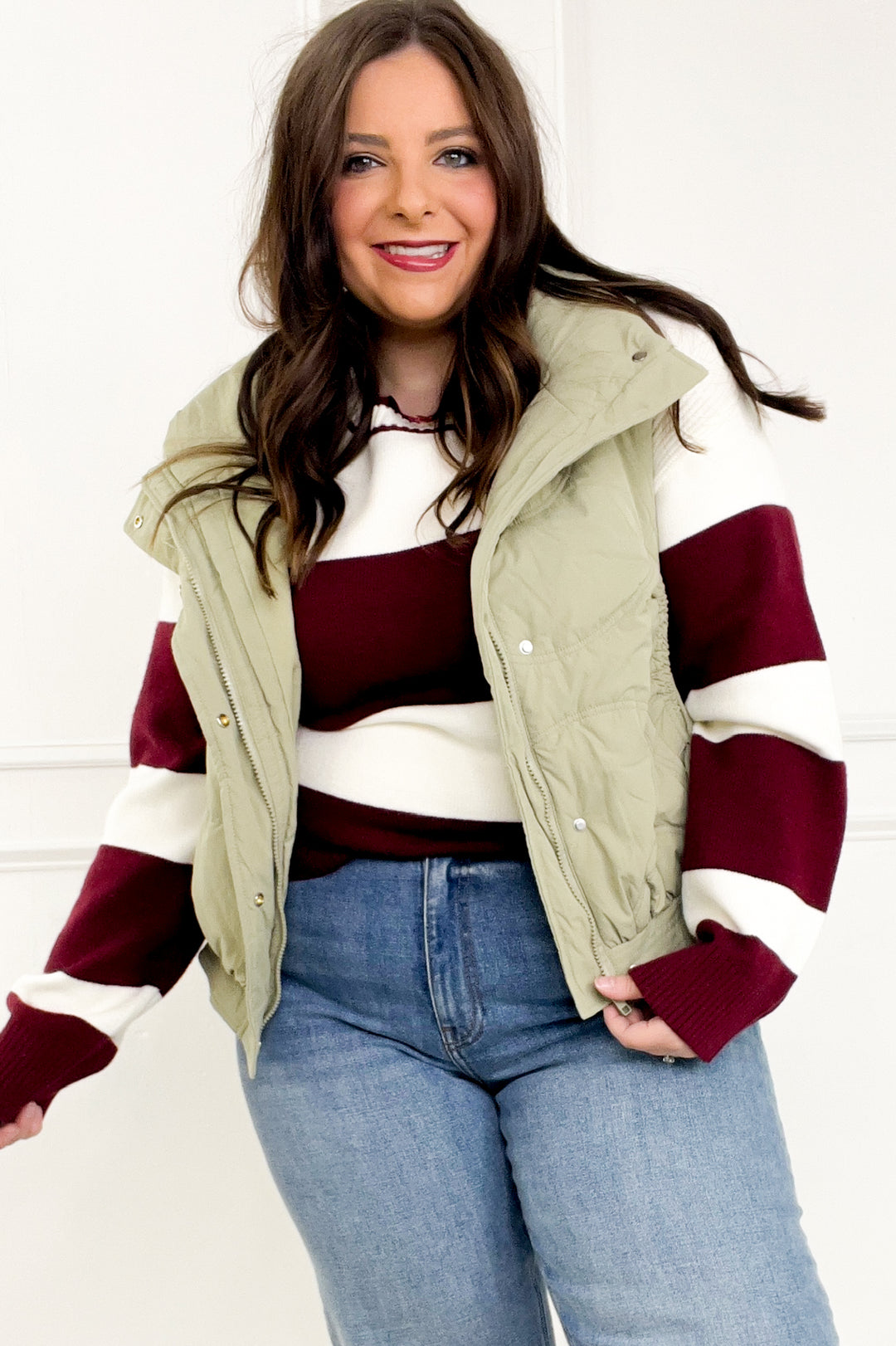 Street Chic High Neck Puffer Vest