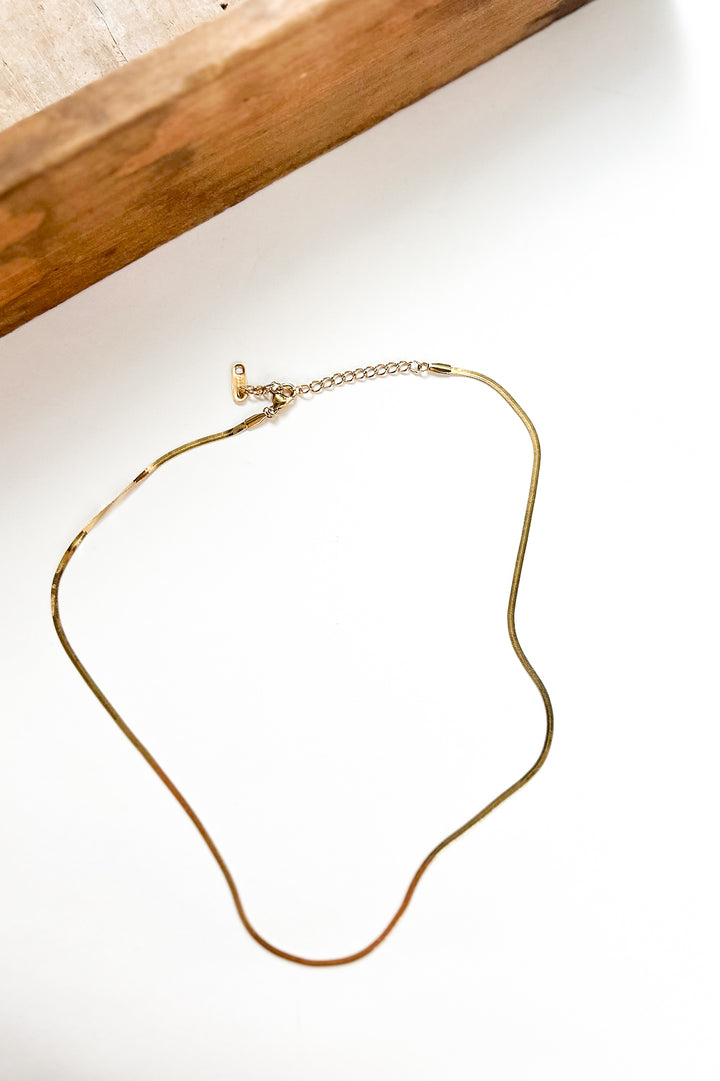 Snake Chain Gold Dip Stainless Steel Necklace