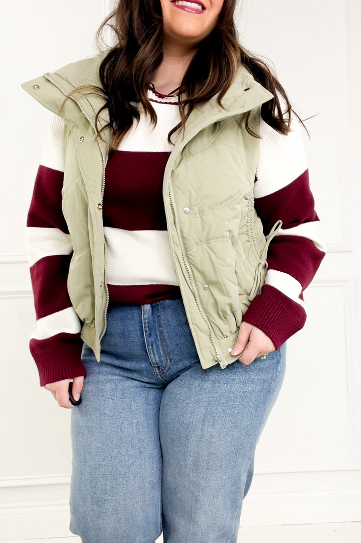 Street Chic High Neck Puffer Vest