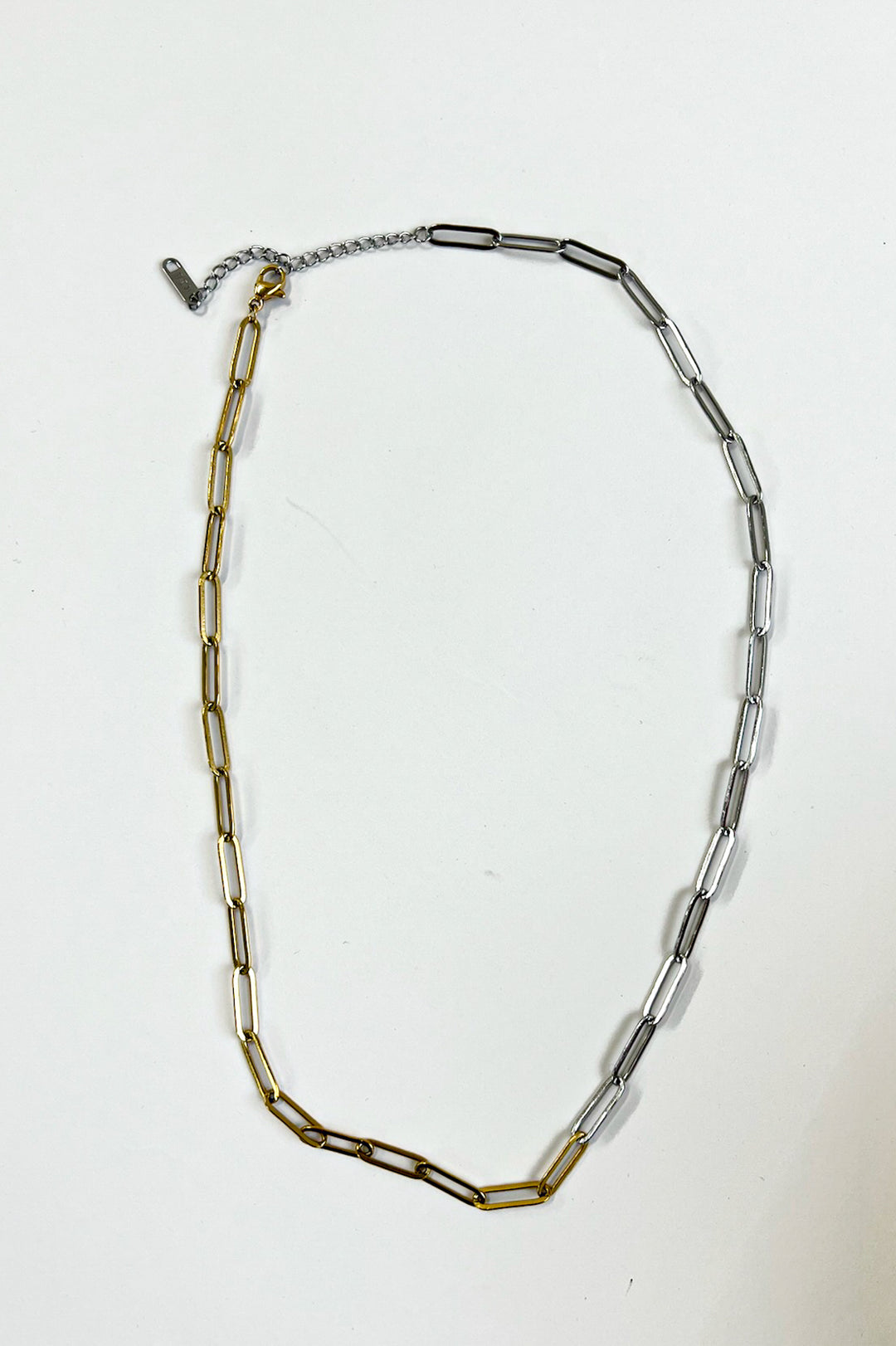 Two Tone Real 18K Gold Dipped Link Chain Necklace