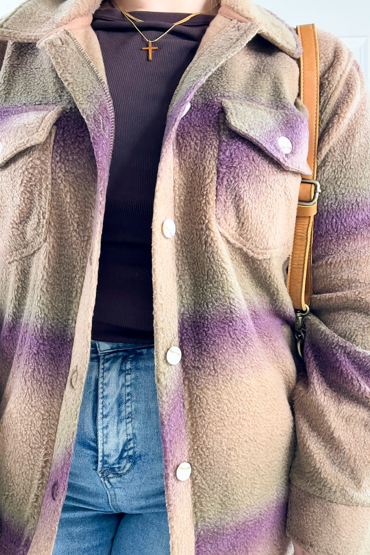 Thread & Supply Tullis Ombre Fleece Button-Up Jacket