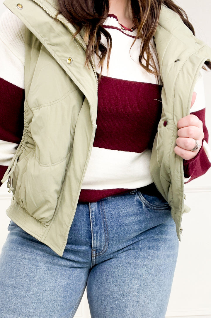 Street Chic High Neck Puffer Vest