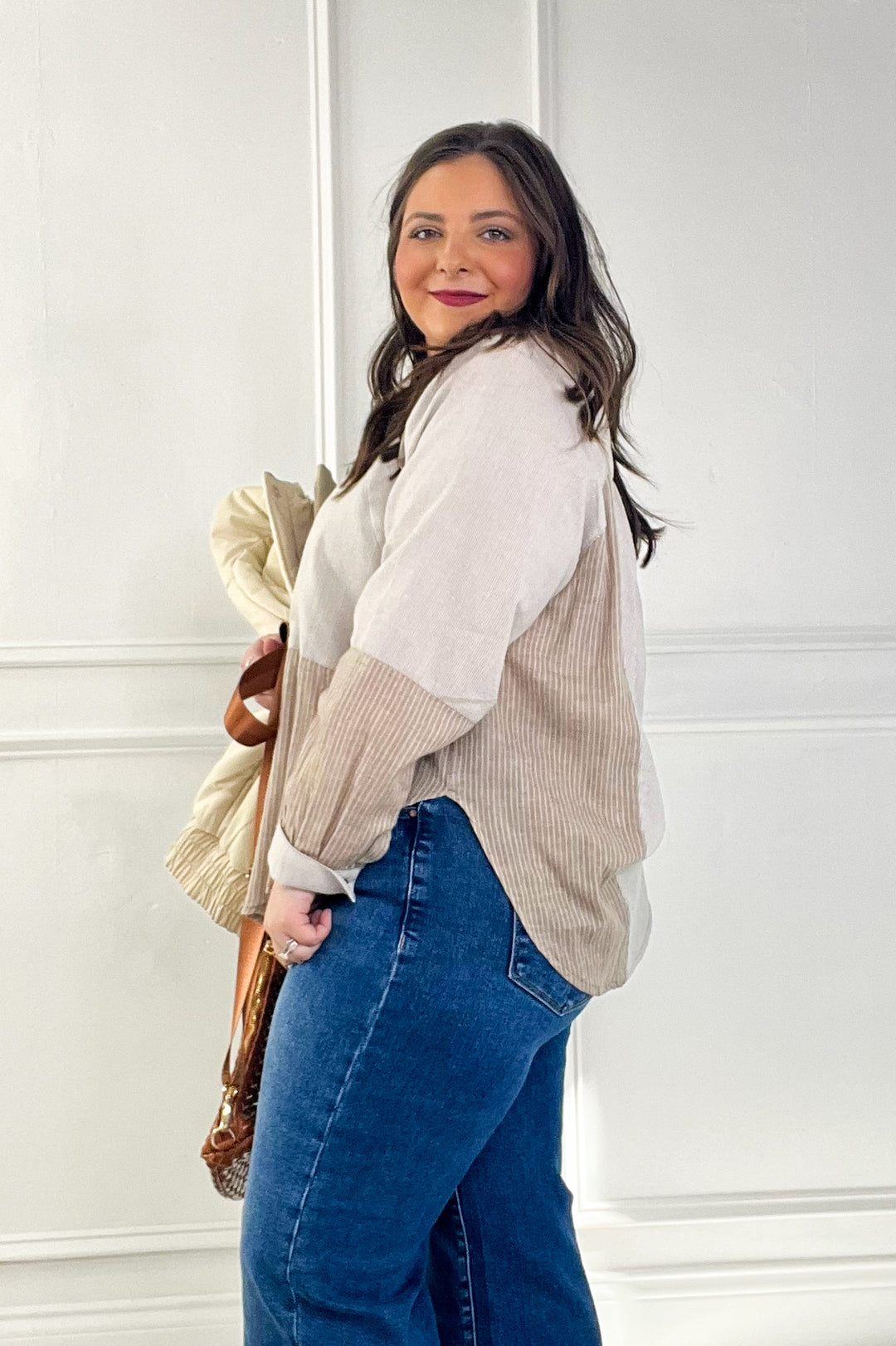 Contrast Patch Pocket Button Down Shirt