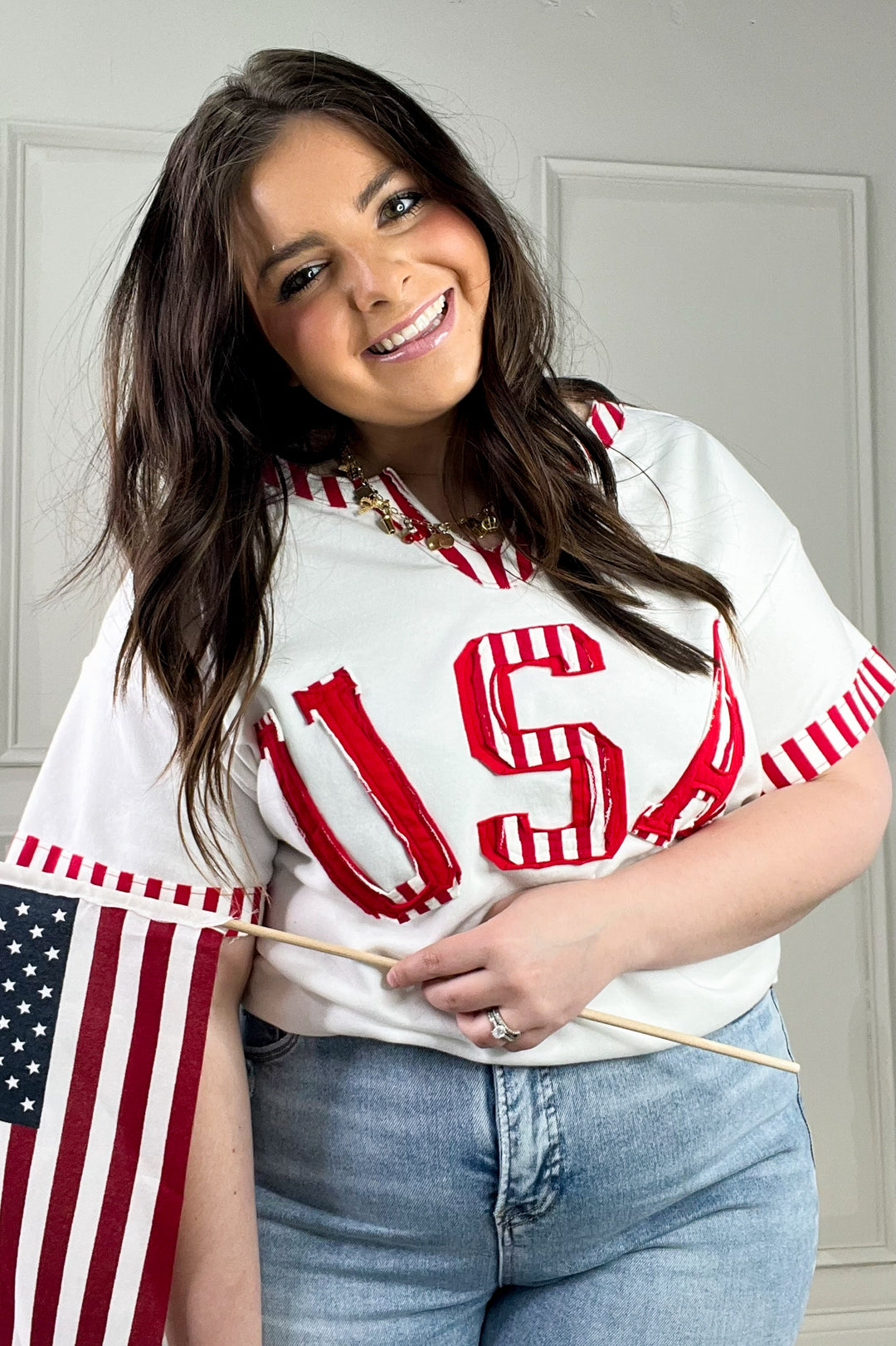 USA French Terry Striped Top