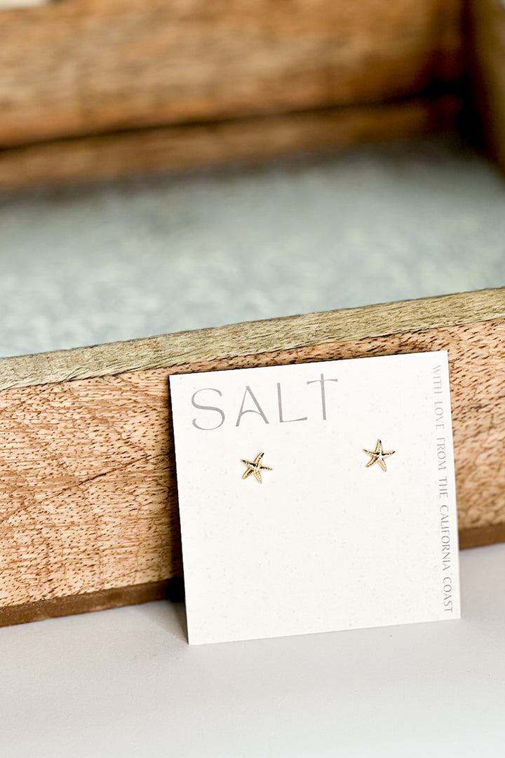 Starfish Sea Star 18K Gold Stud Earrings