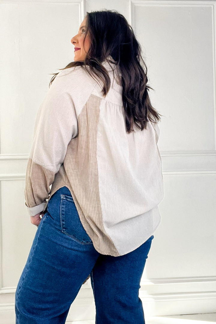 Contrast Patch Pocket Button Down Shirt