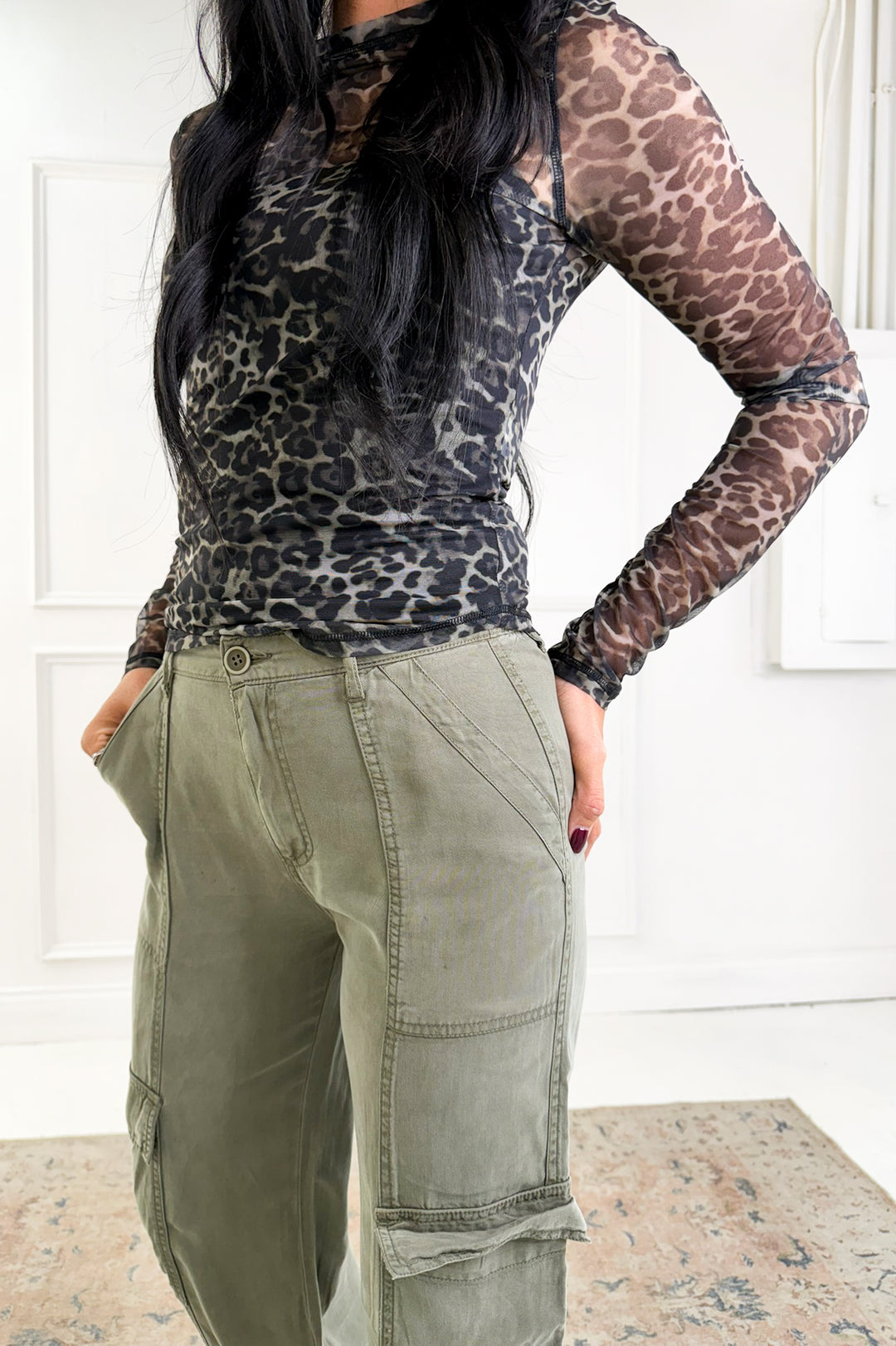 Risen Tencel Wide Leg Cargo Pants
