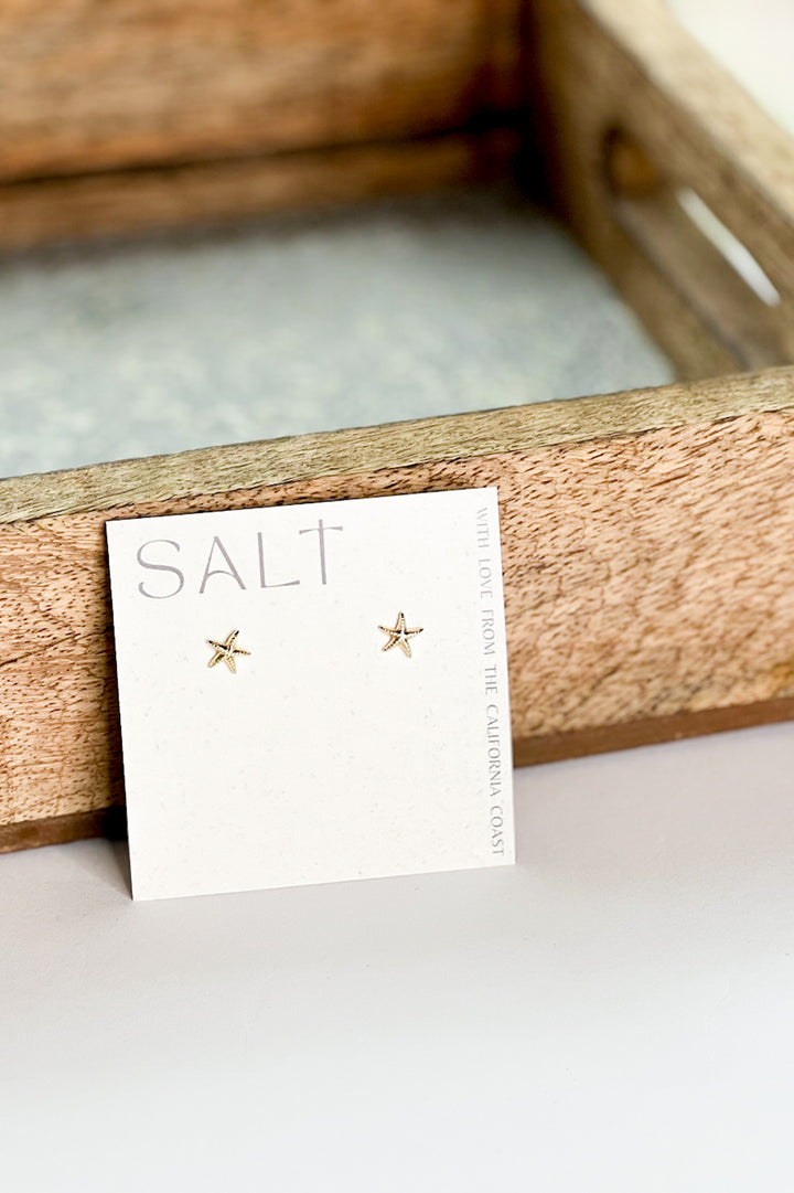 Starfish Sea Star 18K Gold Stud Earrings