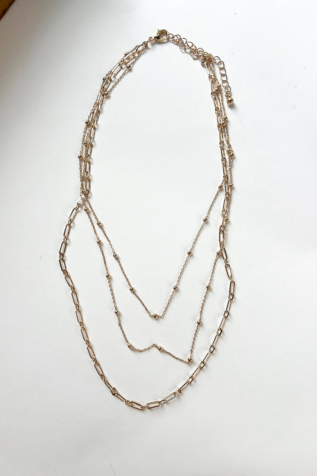 Dot Chain 3 Layer Necklace