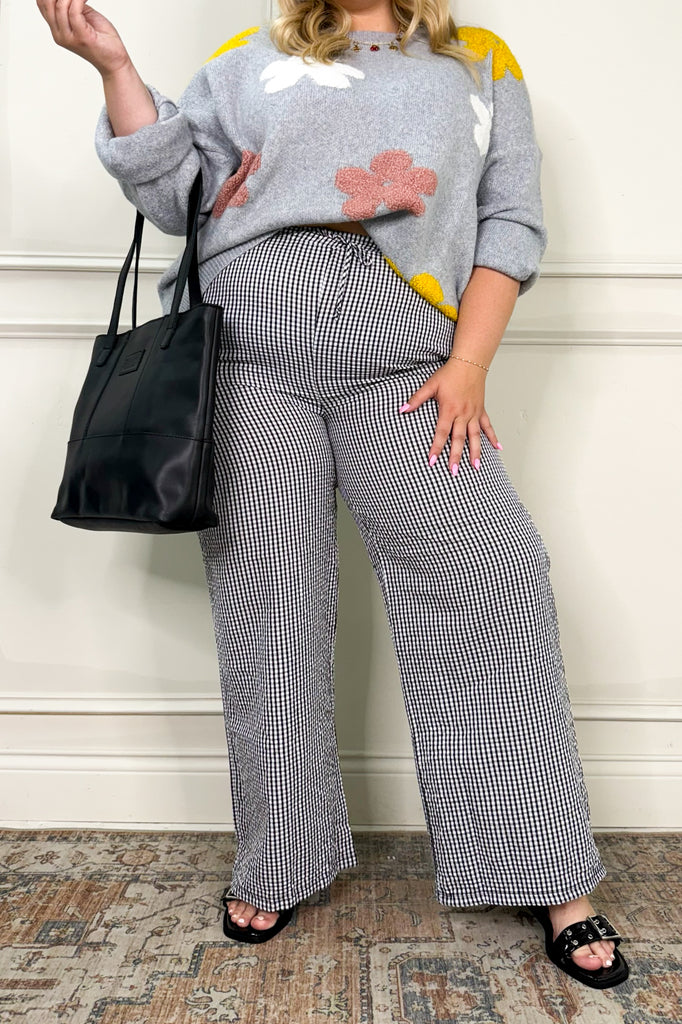 Gingham Boxer Drawstring Curvy Pants – Nora Gray