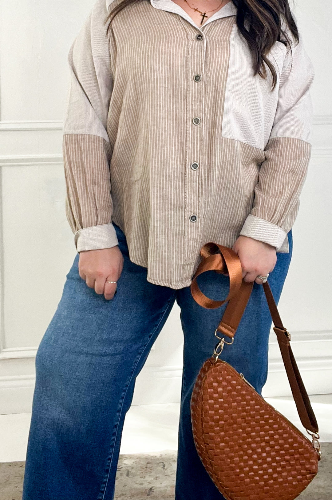 Contrast Patch Pocket Button Down Shirt