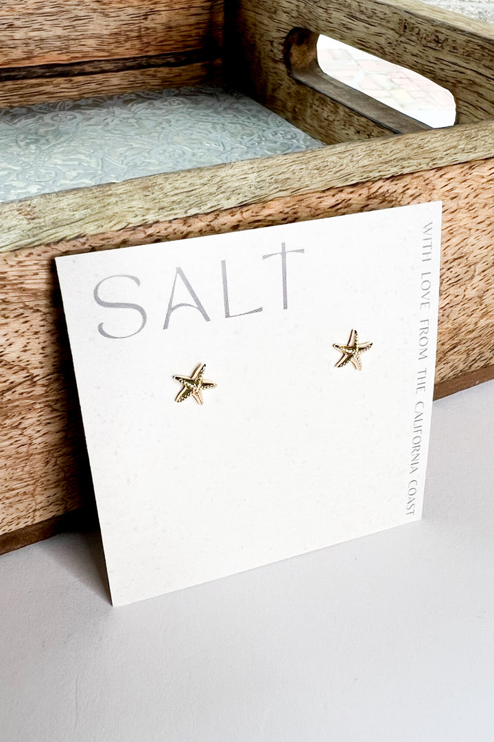 Starfish Sea Star 18K Gold Stud Earrings