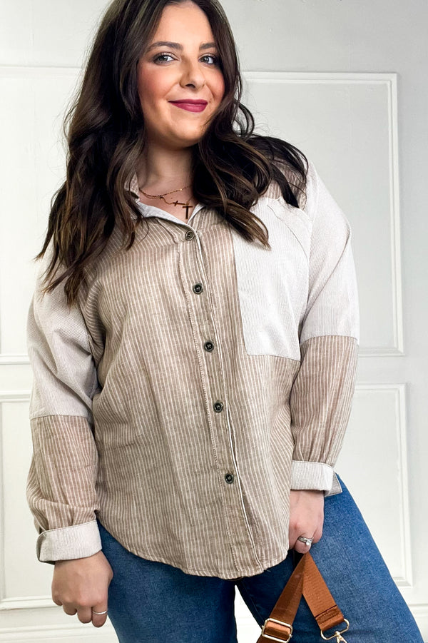 Contrast Patch Pocket Button Down Shirt