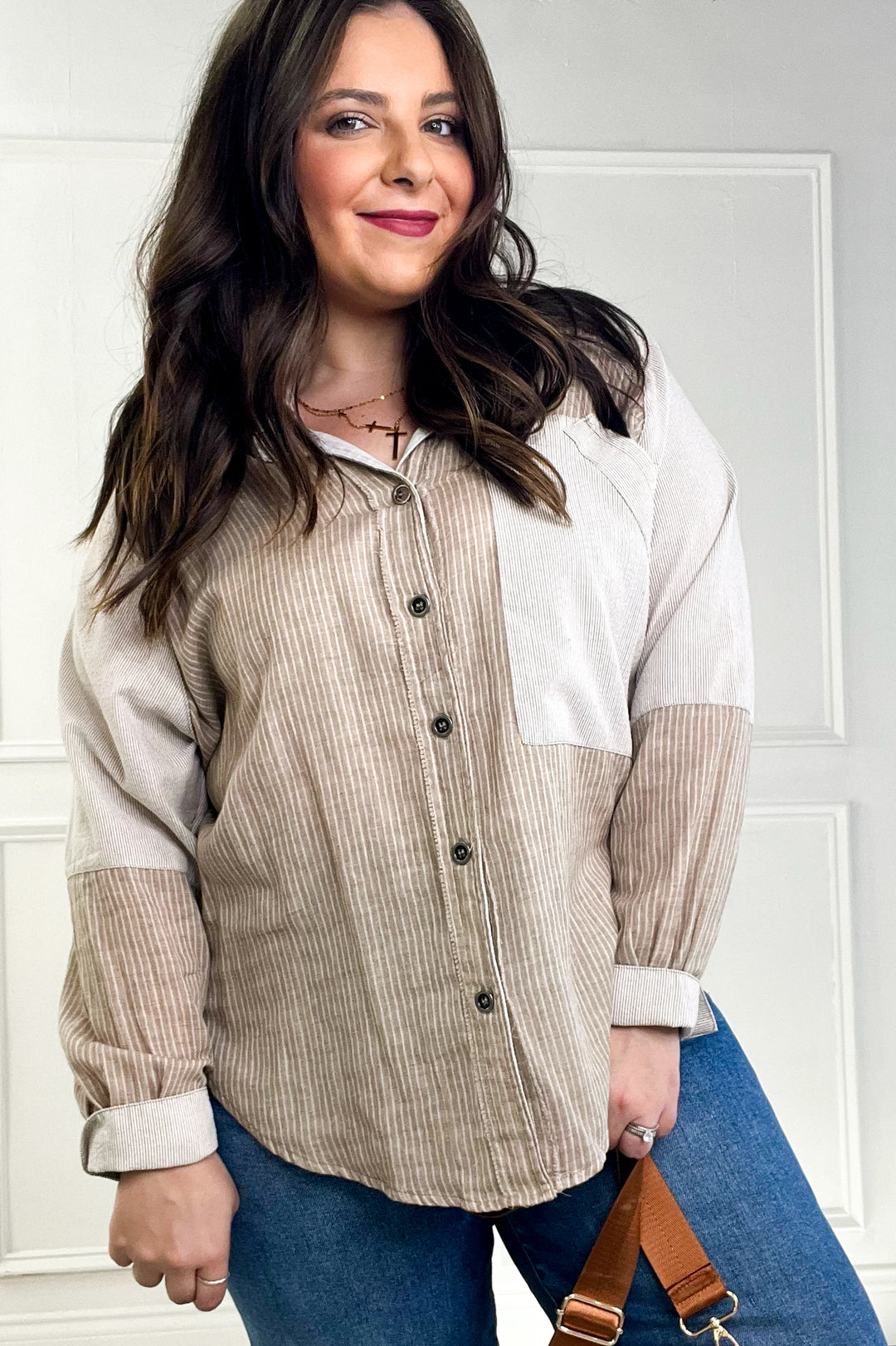 Contrast Patch Pocket Button Down Shirt