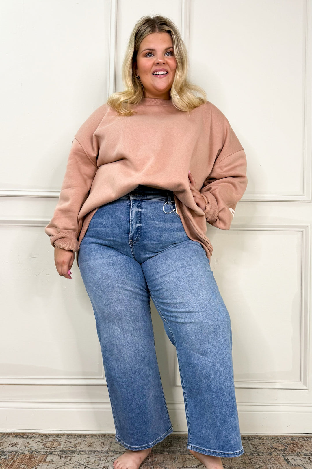 Size Be Your Self Curvy Graphic Sweatshirt