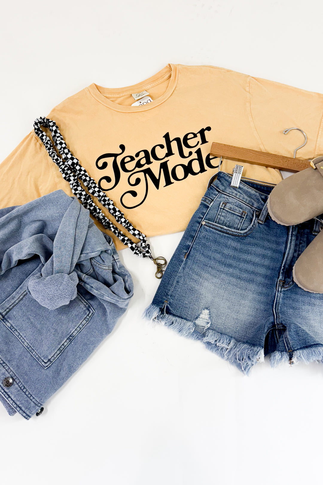 Teacher Mode Mineral Washed Graphic Tee