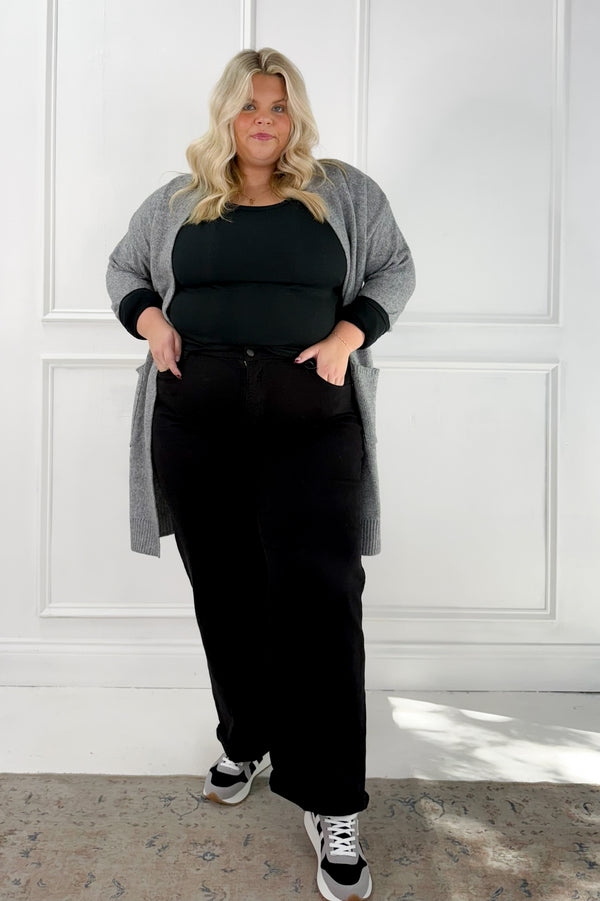 Risen Tummy Control Ankle Barrel Baggy Curvy Jeans